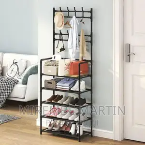 Multi-Functional Hat Coat Stand With 5 Tier Shoe Rack