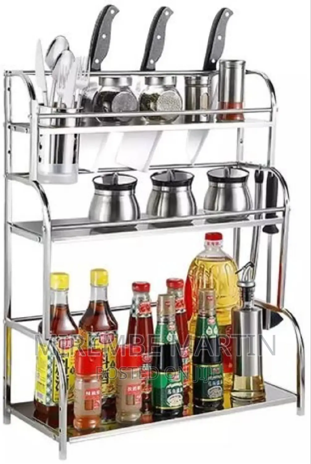 3 Tier Spice Rack Organizer Spice Jars Bottle Stand Holder