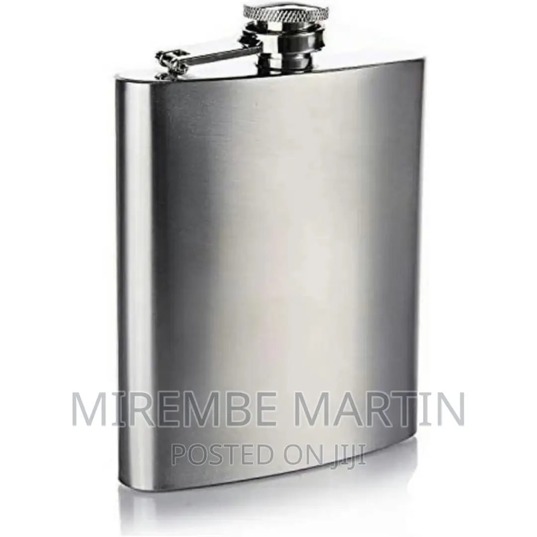 24oz Stainless Steel Hip Flask Bottle -silver