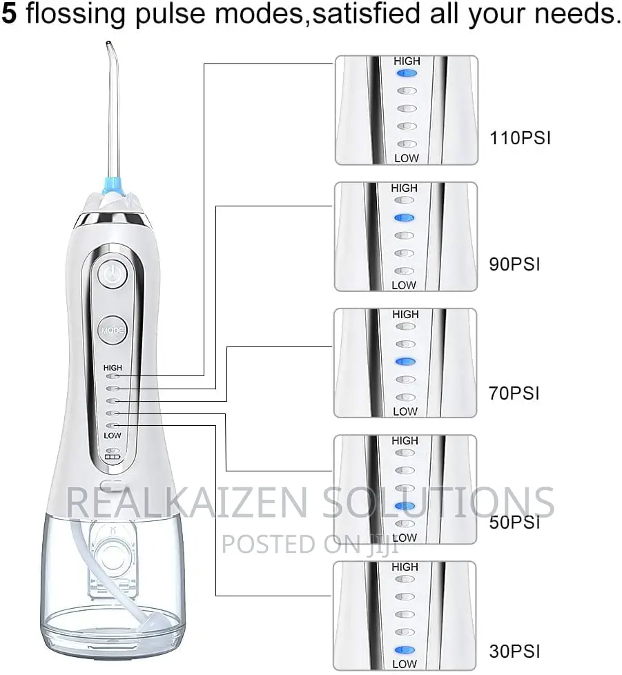 Cordless Rechargeable Oral Dental Water Floss Irrigator