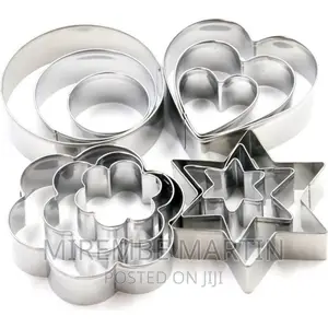 12 Stainless Steel Christmas Cookie Cutters