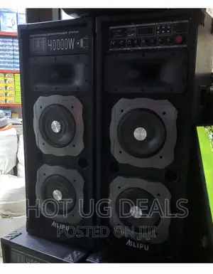 AILIPU Double Amplified Party Sound Speakers - Black