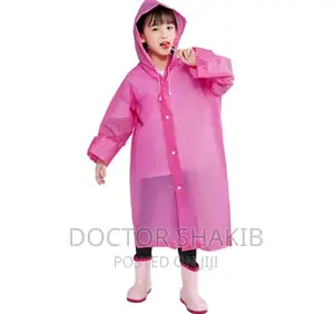 Transparent Kids Hooded Raincoat