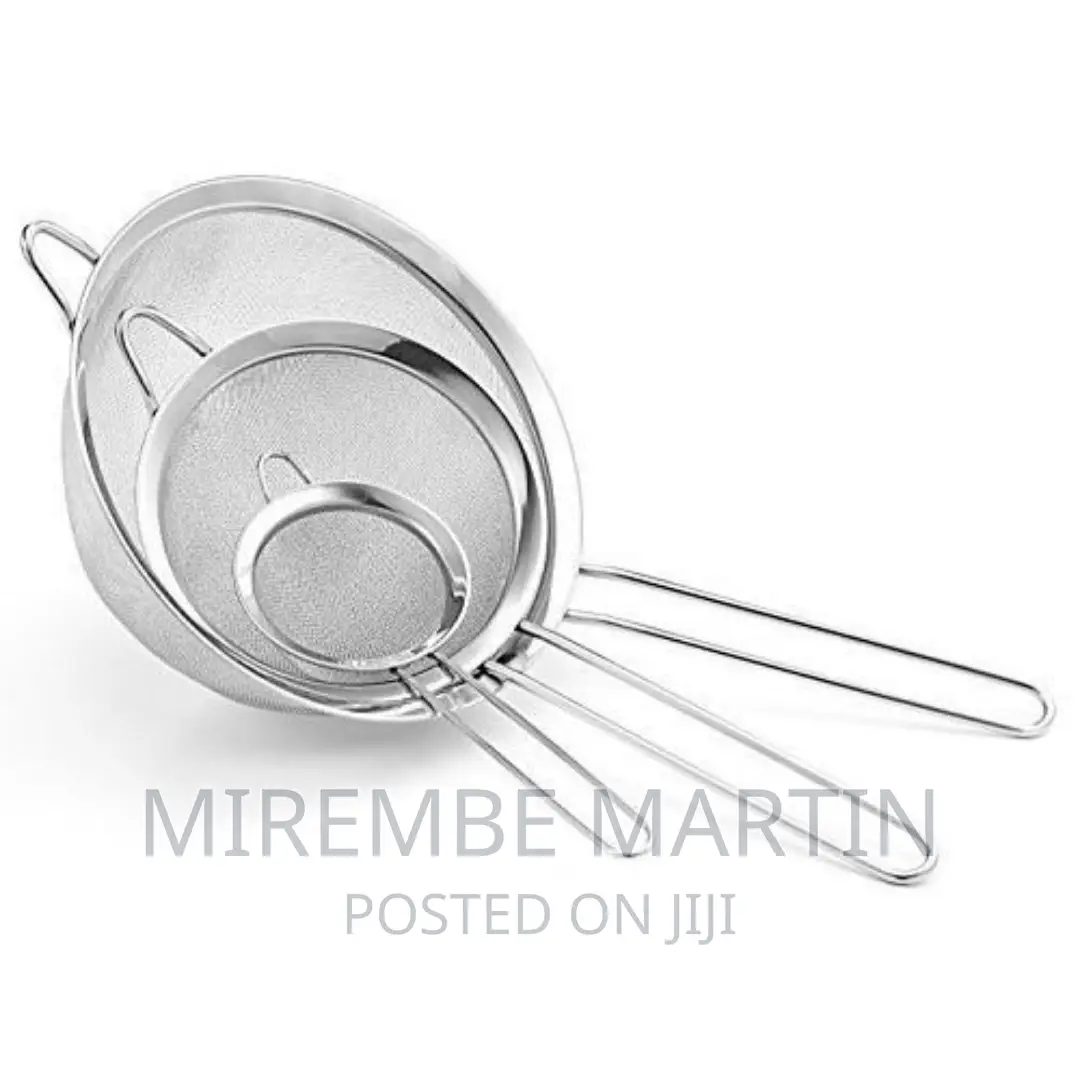 3pcs Big Sieves Fine Mesh Food, Juice Strainers