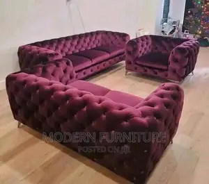 Maroon Chestfiled Sofa Set of 6 Seaters Call