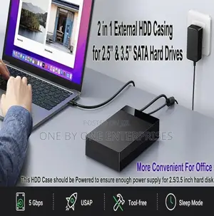 3.0 Hard Drive Casing Compatible With 3.5"/2.5" HDD/SSD.