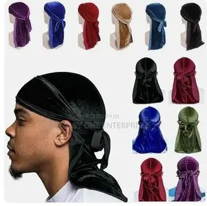 Unisex Women Men Velvet Durag Hat Cap