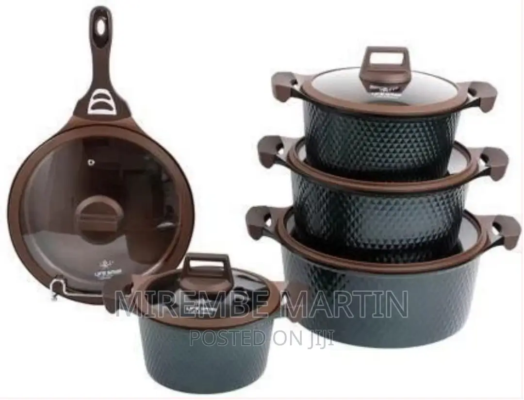 10 Piece Granite Non-Stick Saucepan Cookware Pots