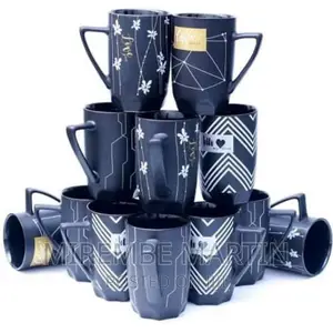 12 Pieces of Multi-Print Coffee Tea Cups Drinking Mugs