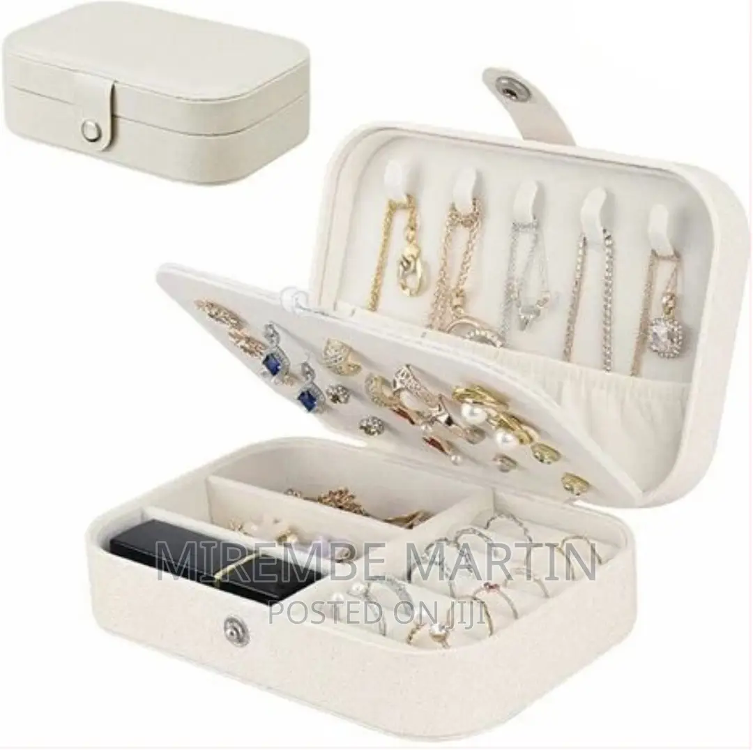 Double Layer Soft Travel Jewelry Box Organizer