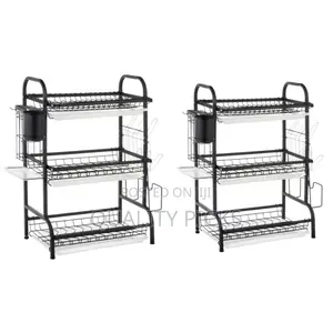 3 Layer Stainless Dish Rack Organizer