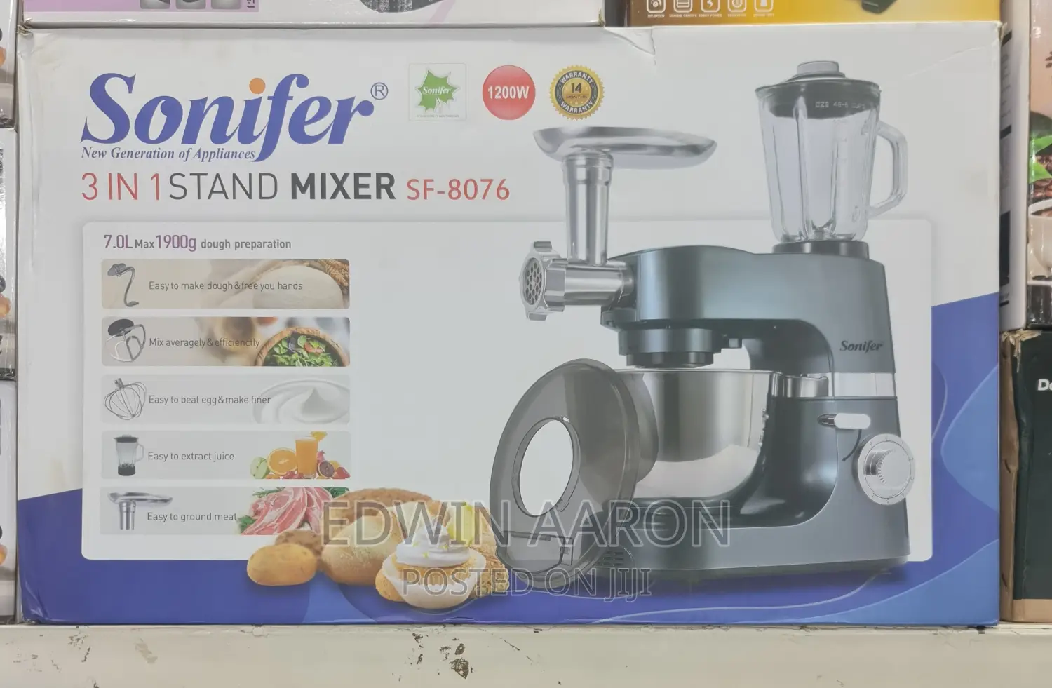 3 In1 Sonifer Commercial Mixer 7 Litres
