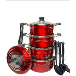 15PC Non-Stick Saucepans Cookware Pots With Cutlery
