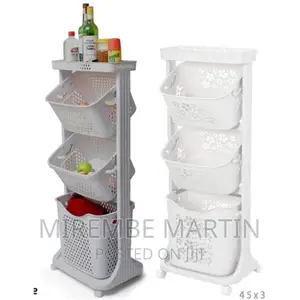 4 Tier Plastic Bathroom Kitchen Storage Organizer