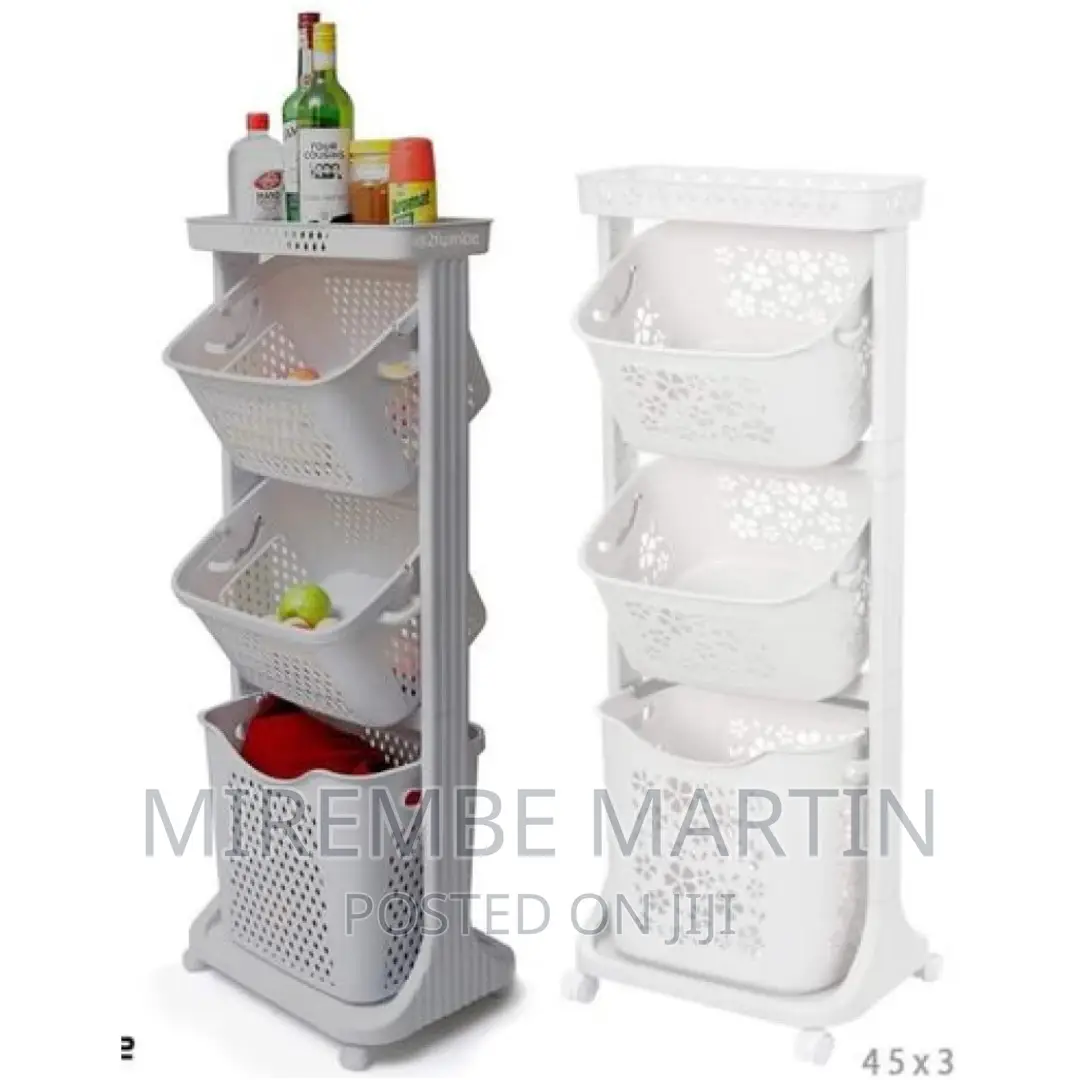 4 Tier Plastic Bathroom Kitchen Storage Organizer