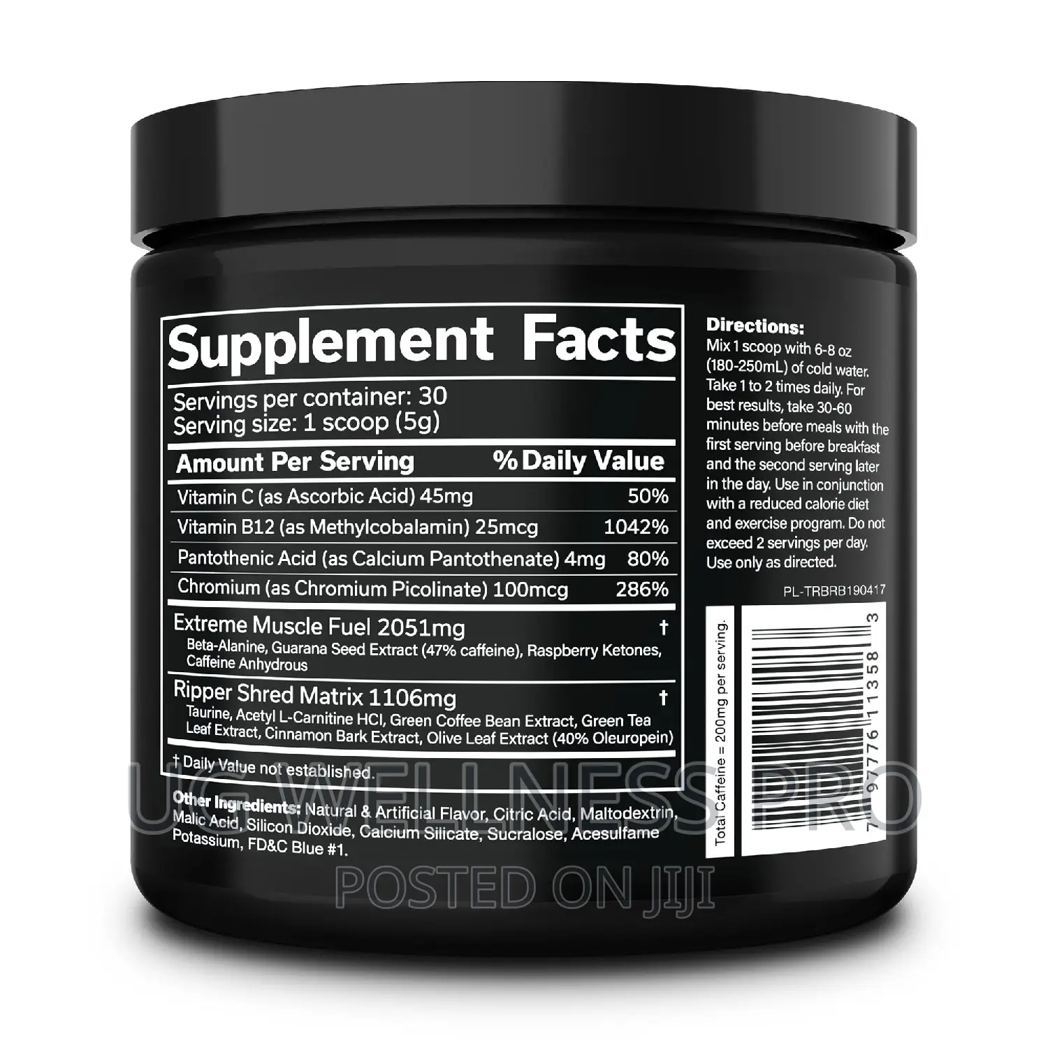 JNX SPORTS the Ripper! Fat Burner Blue Raspberry 30 Serving