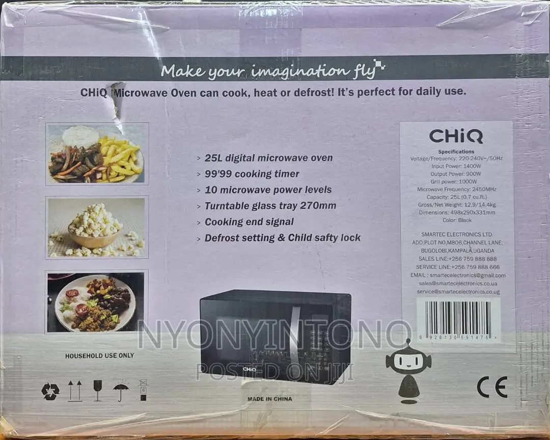 20 Liters Chiq Microwave Oven With Grill, 3 Years Warranty