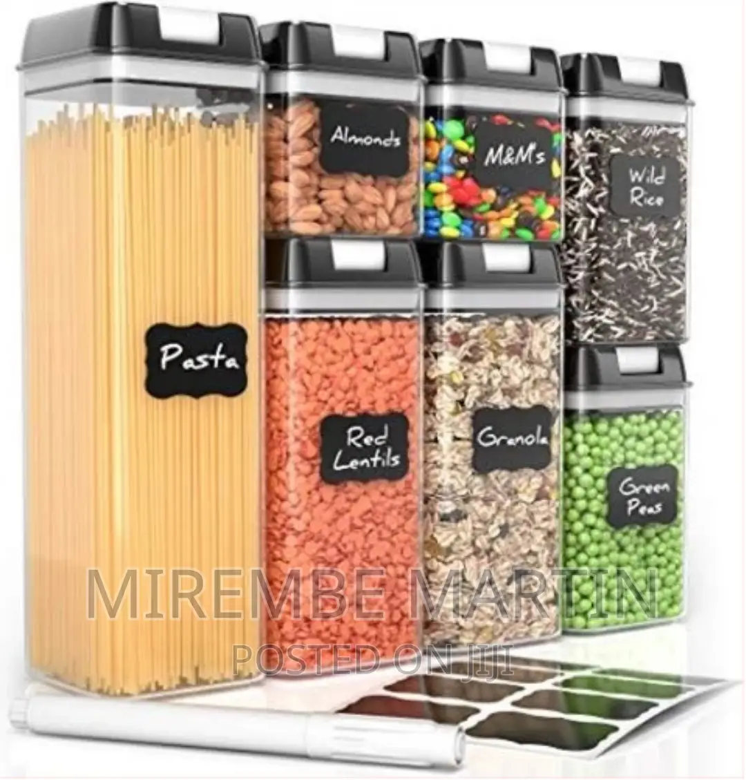 Airtight Food Storage Containers 7-Piece Pantry Organization
