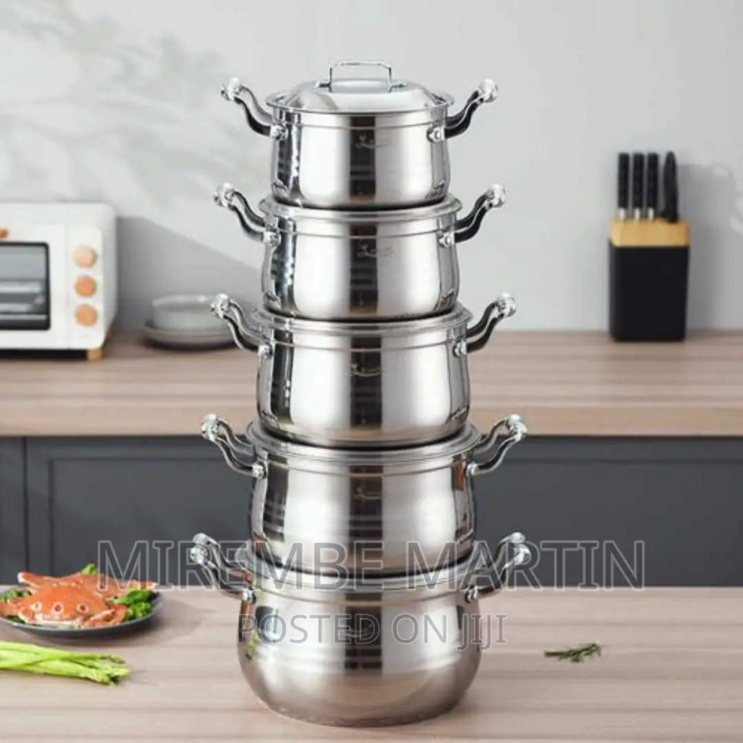 10 PC 16,18, 20,22,24CM Stainless Steel Saucepans