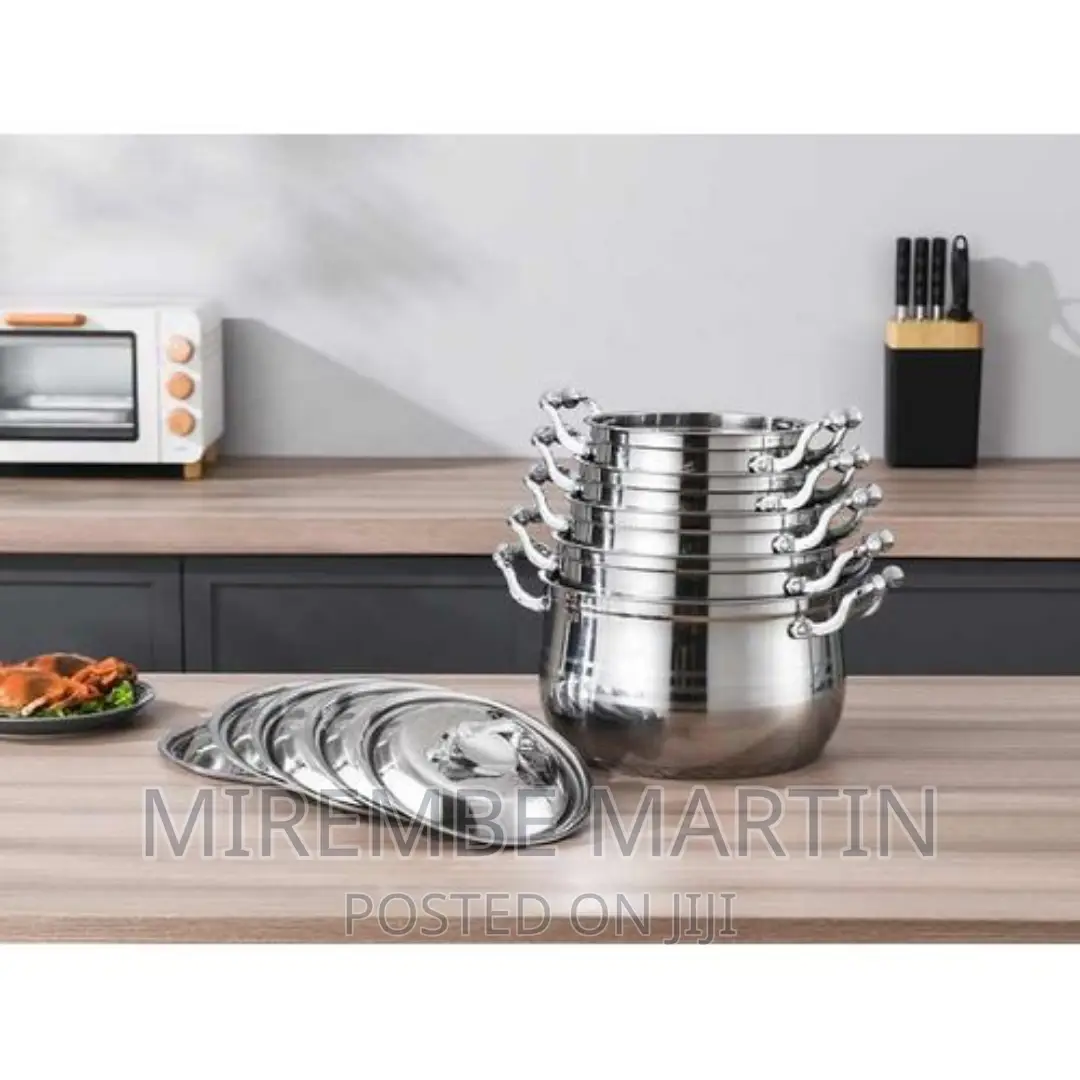 10 PC 16,18, 20,22,24CM Stainless Steel Saucepans