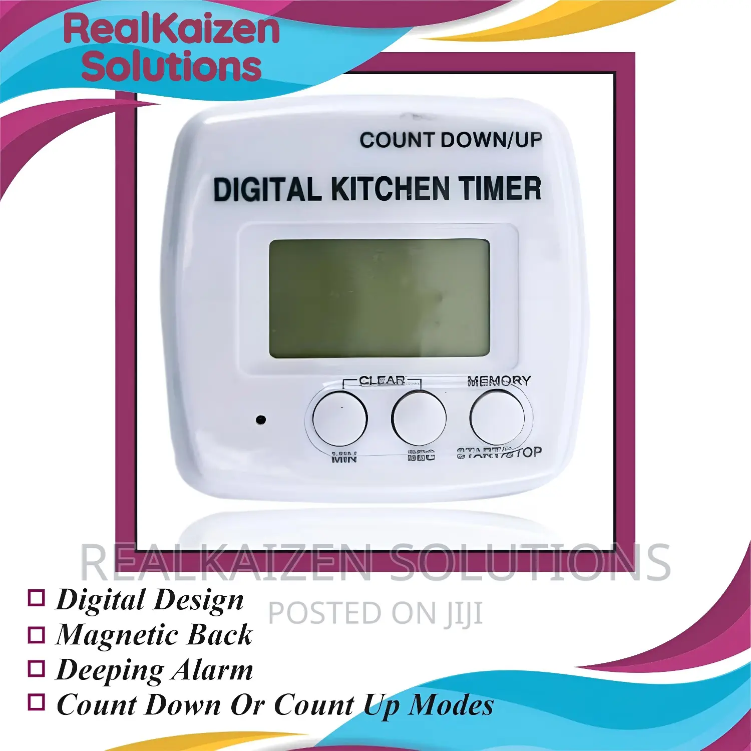 Magnet Digital Kitchen Timer With Count Down and Up Buttons