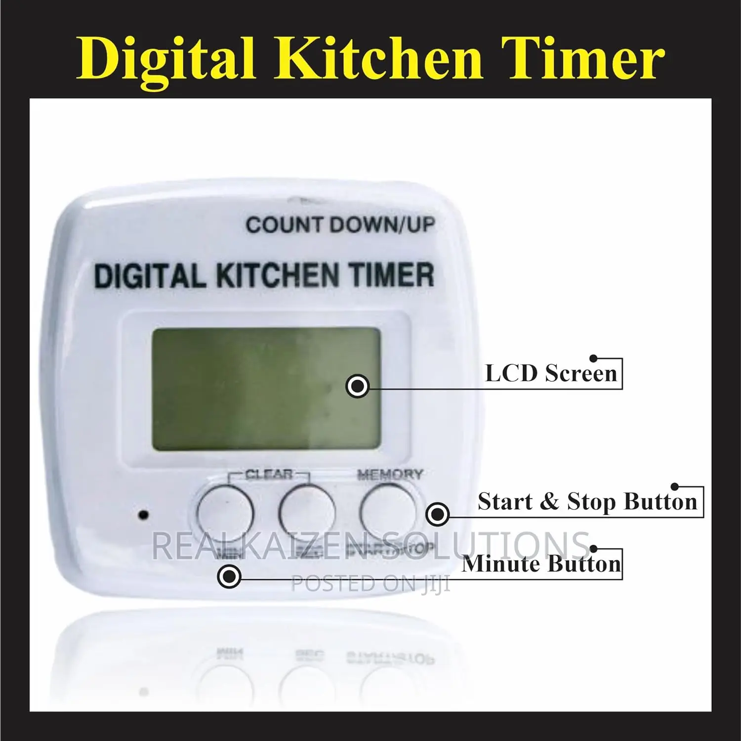 Magnet Digital Kitchen Timer With Count Down and Up Buttons