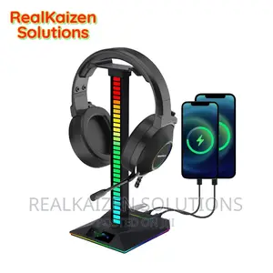 RGB Headset Stand Support Pole Lamp With Music Rhythm Effect