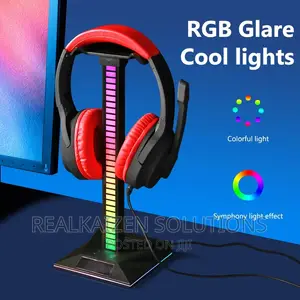 RGB Headset Stand Support Pole Lamp With Music Rhythm Effect