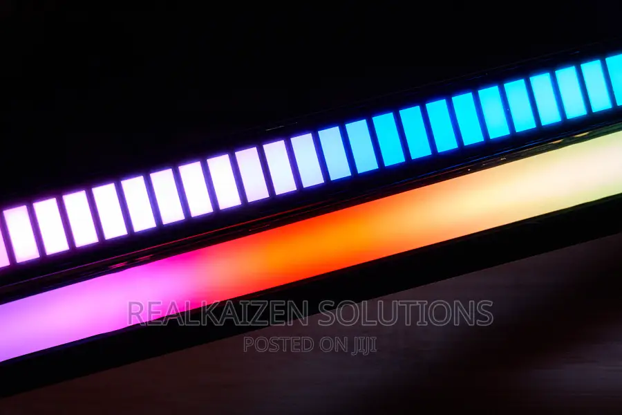 RGB Headset Stand Support Pole Lamp With Music Rhythm Effect