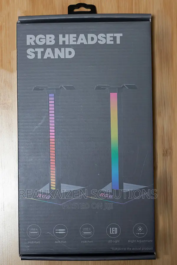 RGB Headset Stand Support Pole Lamp With Music Rhythm Effect