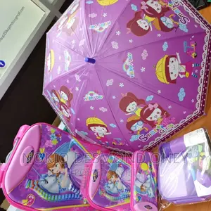 3PC TROLLEY Kids/ Children Backpack Set Plus Umbrella 