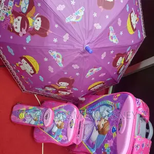 3PC TROLLEY Kids/ Children Backpack Set Plus Umbrella 