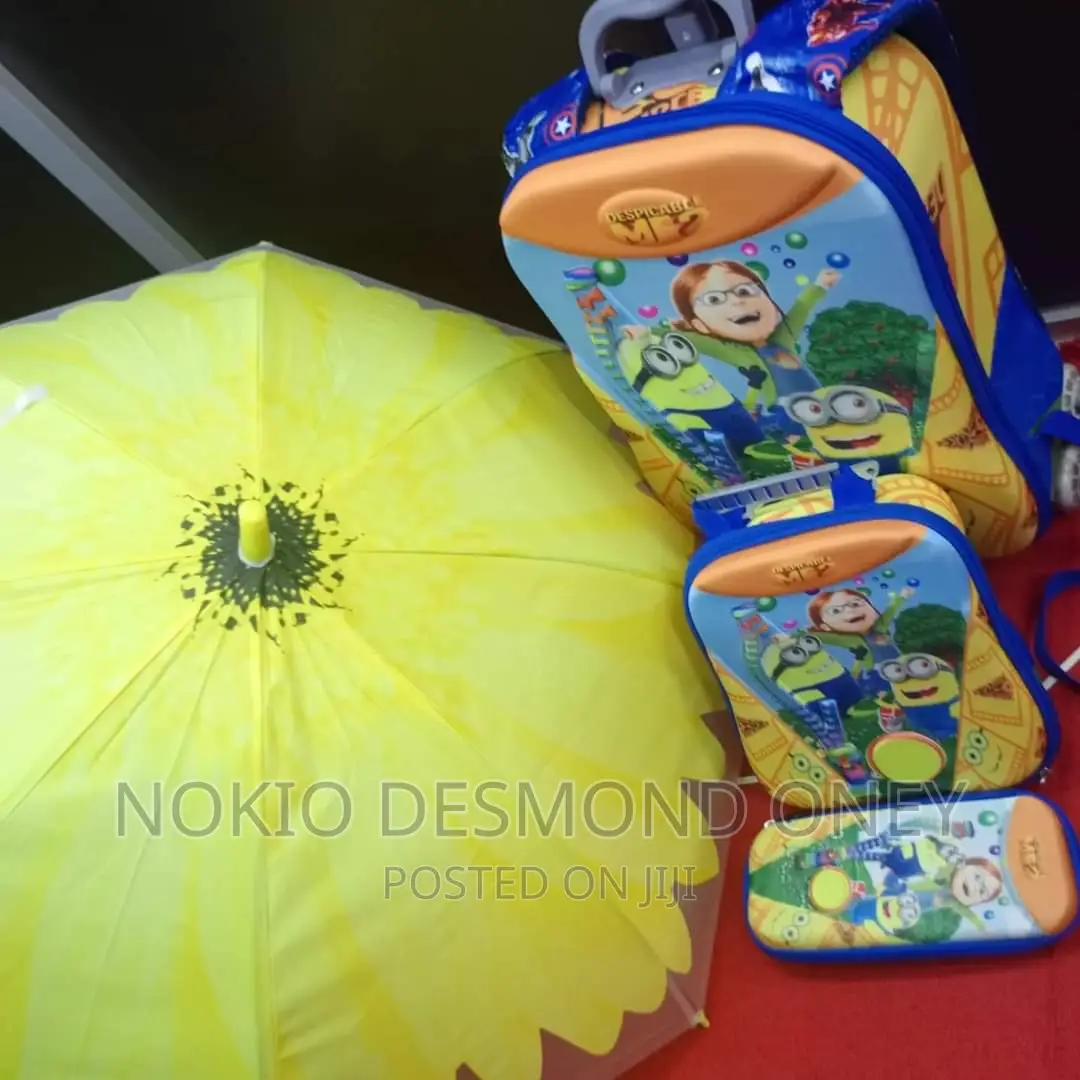3PC TROLLEY Kids/ Children Backpack Set Plus Umbrella 