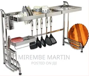 Drying Rack, 2 Tier Stainless Steel Storage Kitchen Rack