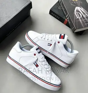 Original White Tommy Hilfiger Premium Low Top Sneakers