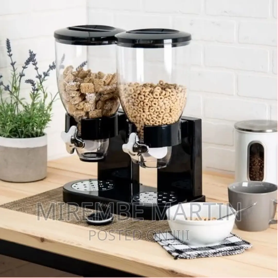 Double Kitchen Food Cereal Dispenser Storage, Organizer