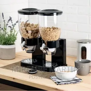 Double Kitchen Food Cereal Dispenser Storage, Organizer