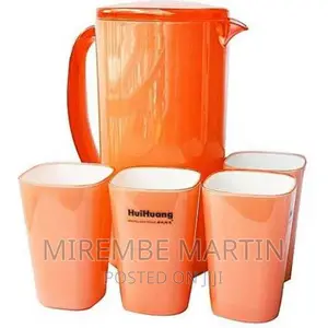 4 Piece Melamine Juice Tumbler Cups and 1piece Jug Water