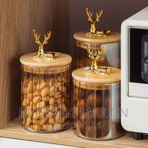 3PC Airtight Storage Pantry Food Glass Jars