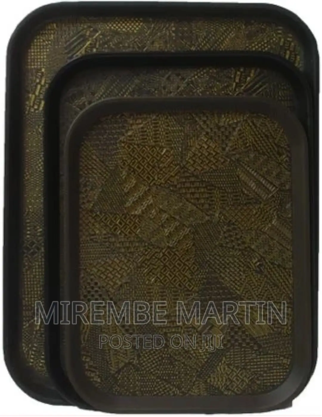 Lightbox
3 Piece Non Slide Rubber Serving Trays-Black