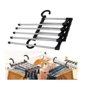5 In1 Foldable Trousers/Pants Hanger Rack-Black