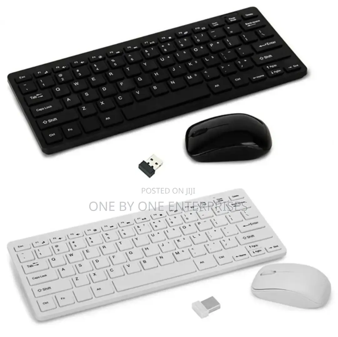 Wireless Mini Keyboard Ultra-Thin Laptops - White B Lack