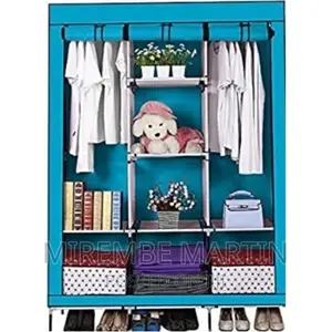 3 Column Cloth Frame Portable Wardrobe