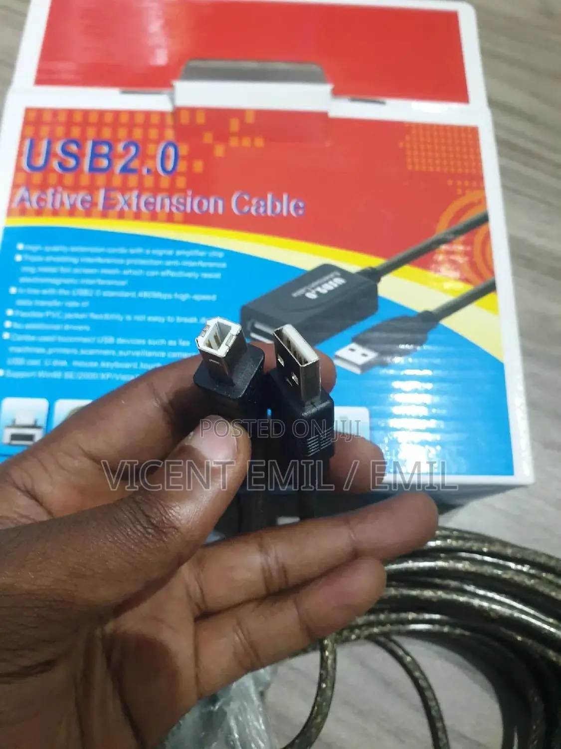 USB to Printer Cable Extender 20 Meters 2.0 Active