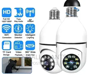 Pan Tilt Wifi Light Bulb Camera