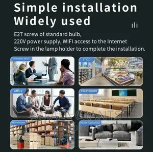 Pan Tilt Wifi Light Bulb Camera