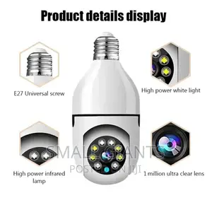 Pan Tilt Wifi Light Bulb Camera