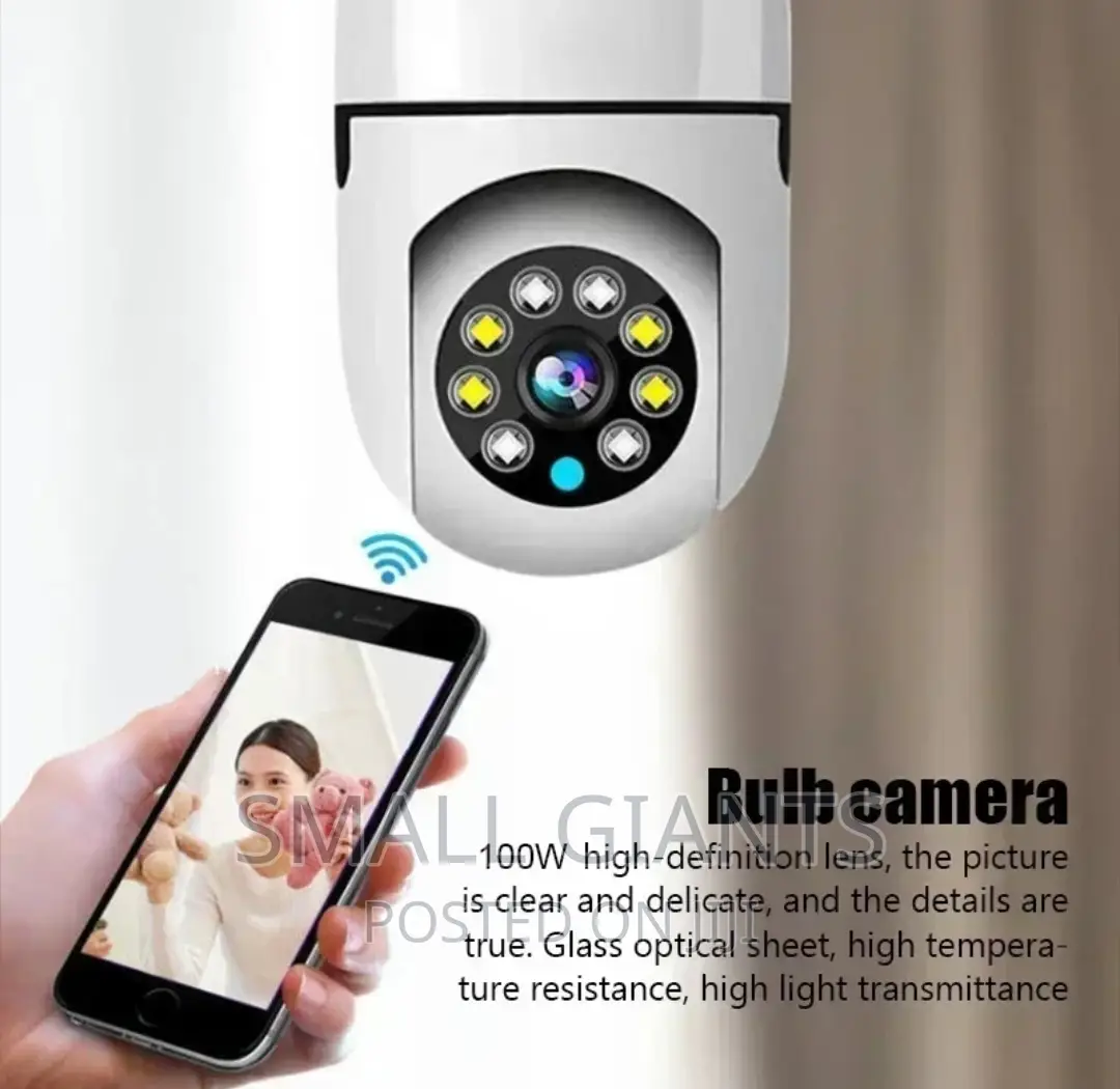 Pan Tilt Wifi Light Bulb Camera