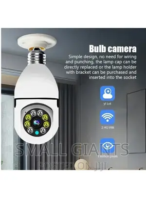 Pan Tilt Wifi Light Bulb Camera