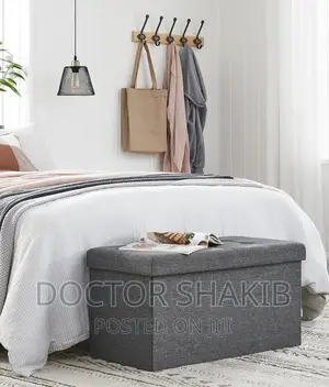 Foldable Line Fabric Padded Storage Box